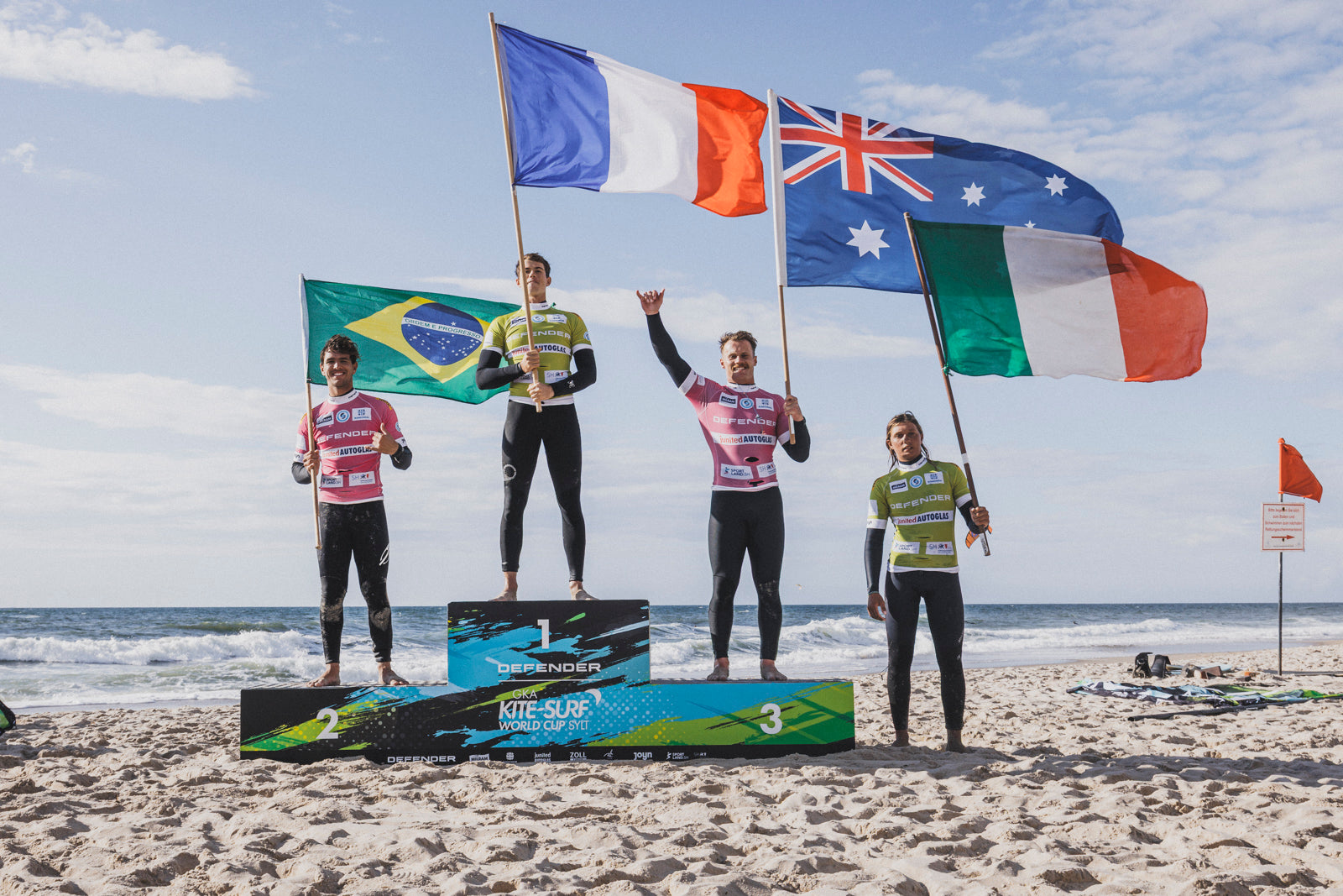 Theo takes the kitesurfing top spot at the GKA World Tour in Germany