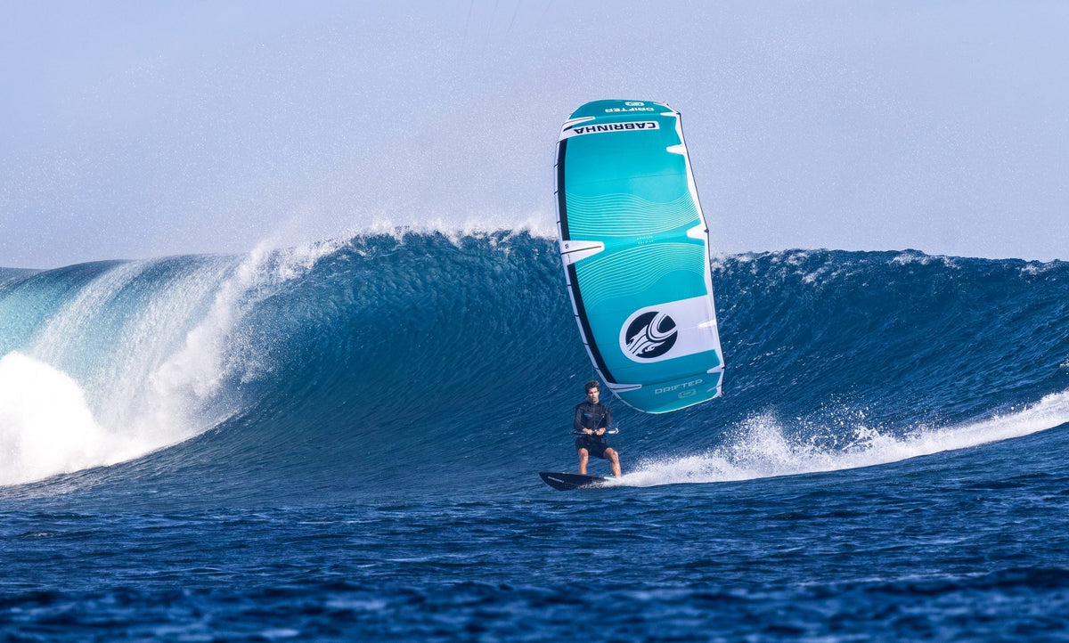 Kitesurfing in the waves with the Cabrinha Drifter surf kite