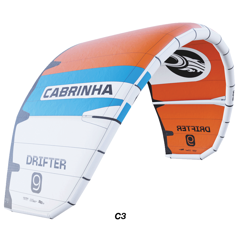 The Drifter, long known as the benchmark for riding moving walls of water, has undergone one of its biggest updates yet. Building on lessons learned from the Apex kites, the shorter wingtip section improves efficiency, making turns smoother and more responsive. With the addition of Ultra HT and Teijin D2 materials, this is the highest performing Drifter kite ever produced. Whether you're charging down the line, hunting for the next section, or throwing freestyle tricks, the Drifter is the ultimate addition