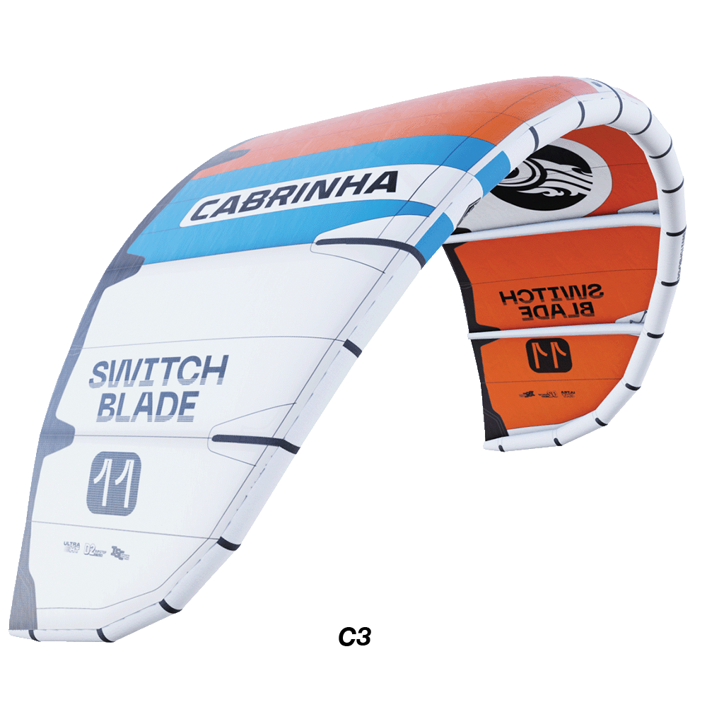 The 2025 Switchblade, a kite that has defined a generation, returns with its largest performance boost yet. With a new design enhanced by Apex materials, it combines the feel of a three-strut kite with the support and confidence of a five-strut kite. Featuring Ultra HT for improved response, the Switchblade is as predictable as ever, providing riders with the confidence to enjoy their session without worrying about the kite.