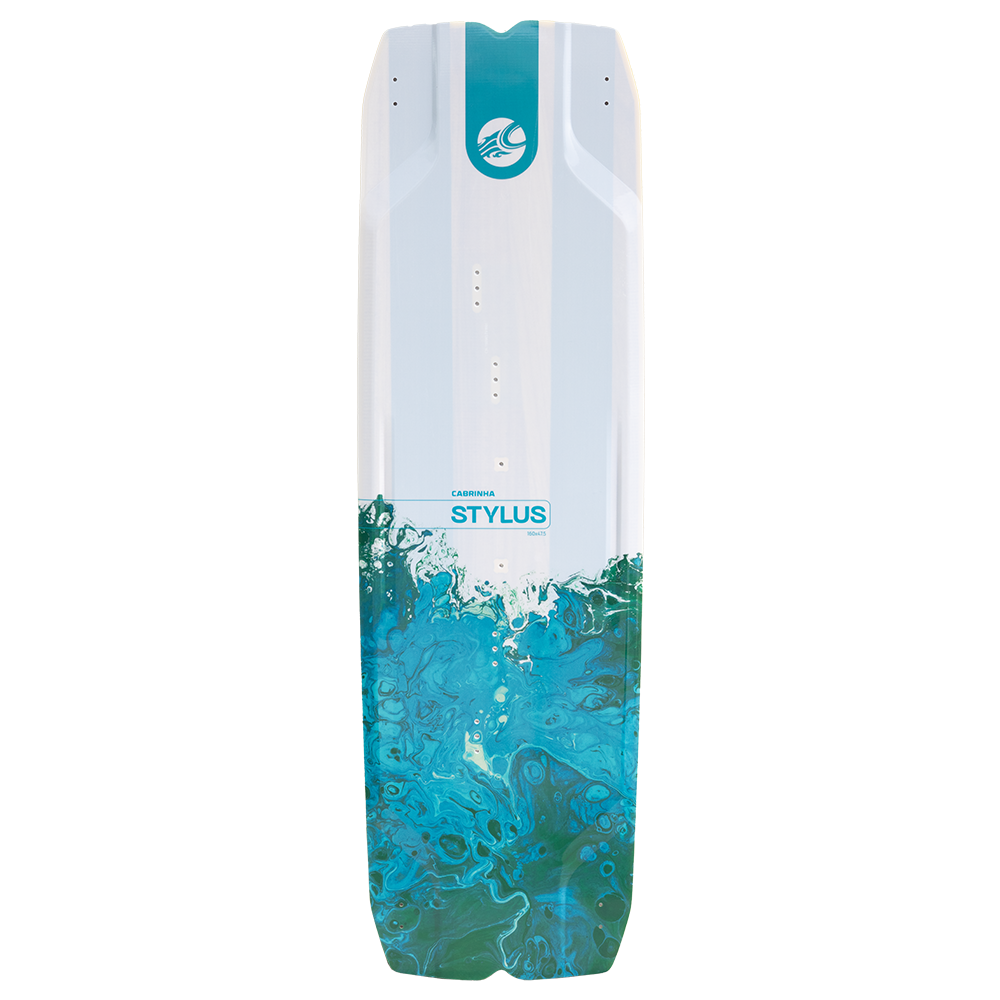 The Stylus, designed for light to moderate winds, excels where most kitesurfing boards struggle. Featuring a new base design for improved upwind tracking and stability, it maximizes planing surface while beveled tips reduce spray in choppy conditions. The ultimate session saver, it pairs perfectly with the Moto XL, getting you on the water when others are stuck on the beach.