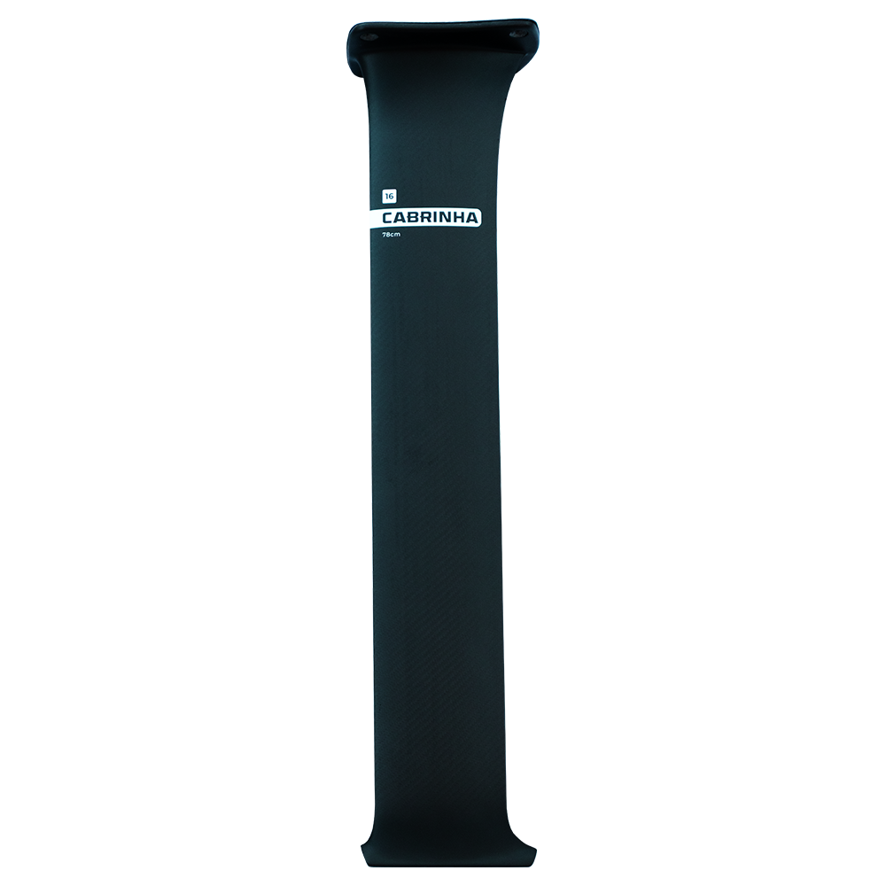 Cabrinha UNION carbon mast showing sleek high-modulus design and reduced cross-section for improved stiffness and low drag.